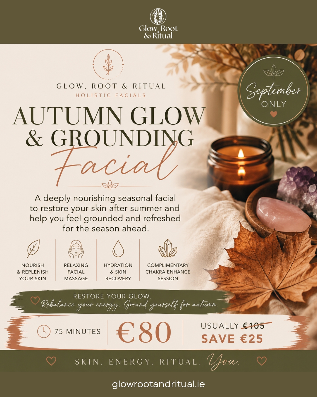 NEW SEPTEMBER FACIAL | AUTUMN GLOW & GROUNDING RITUAL 🍂